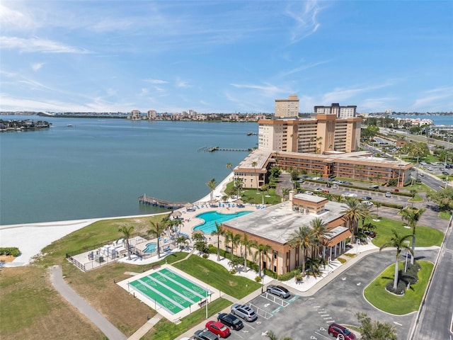 4900 Brittany Dr S Unit 805, Saint Petersburg, FL 33715 - view of urban area with a nearby body of water and a pool area