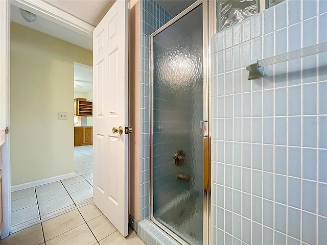 232 Pinecrest Dr, Palm Harbor, FL 34683 - full bathroom with tile patterned flooring and a stall shower
