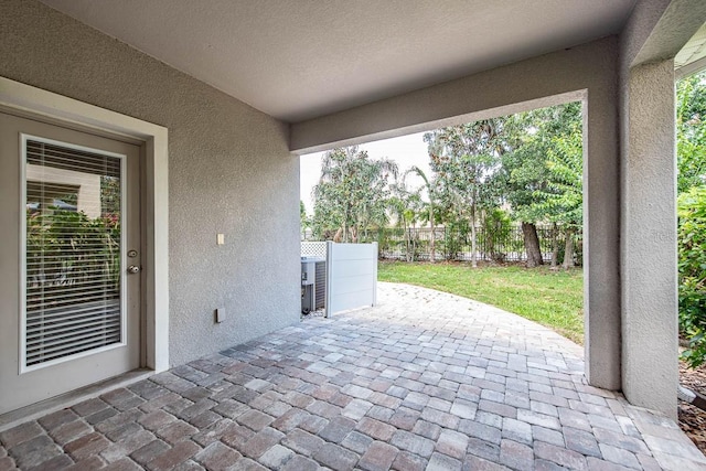view of patio / terrace with fence