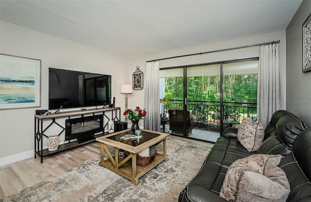 1290 Pine Ridge Cir E Unit G1, Tarpon Springs, FL 34688 - living area featuring wood finished floors and baseboards