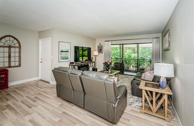 1290 Pine Ridge Cir E Unit G1, Tarpon Springs, FL 34688 - living room featuring light wood finished floors and baseboards