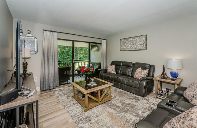 1290 Pine Ridge Cir E Unit G1, Tarpon Springs, FL 34688 - living room featuring wood finished floors