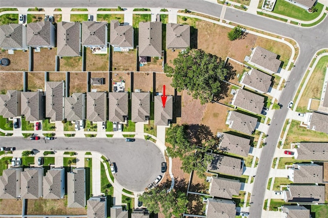 bird's eye view featuring a residential view