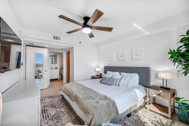 bedroom featuring visible vents