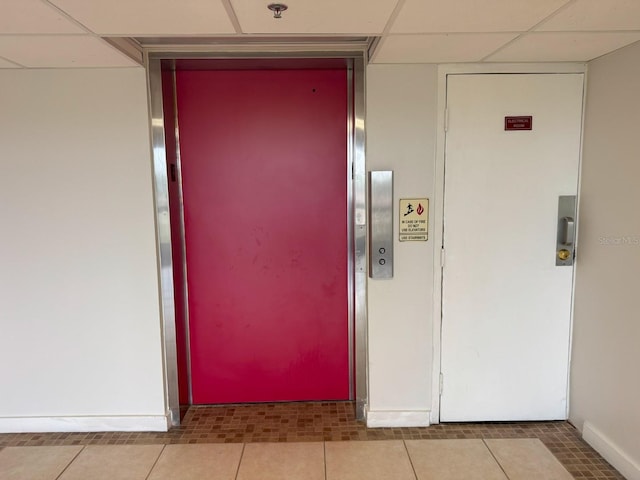 interior space featuring elevator