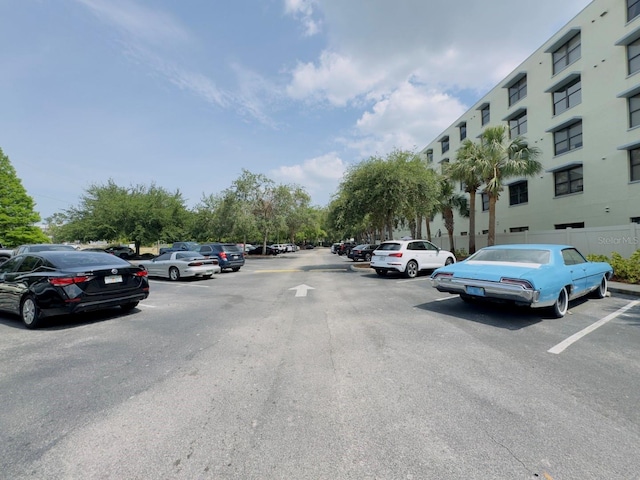 view of uncovered parking lot