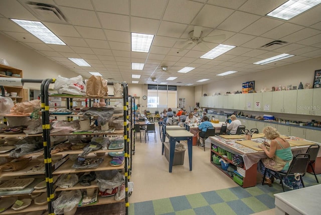 2115 N Halcyon Dr Unit 510, Sun City Center, FL 33573 - miscellaneous room with a ceiling fan and a paneled ceiling