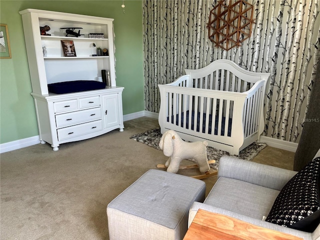 4407 Scarlet Loop, Wesley Chapel, FL 33544 - bedroom featuring baseboards, carpet floors, and a nursery area