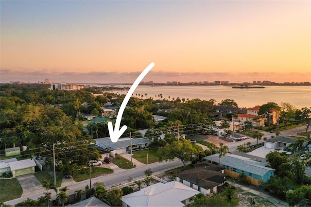drone / aerial view of a nearby body of water