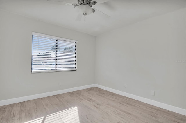 7360 Ulmerton Rd Unit 17D, Largo, FL 33771 - spare room with a ceiling fan, baseboards, and light wood finished floors