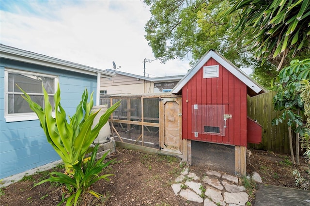 view of poultry coop