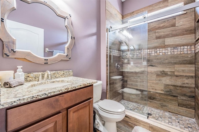4094 Windcrest Dr, Wesley Chapel, FL 33544 - full bath with vanity, toilet, and a shower stall