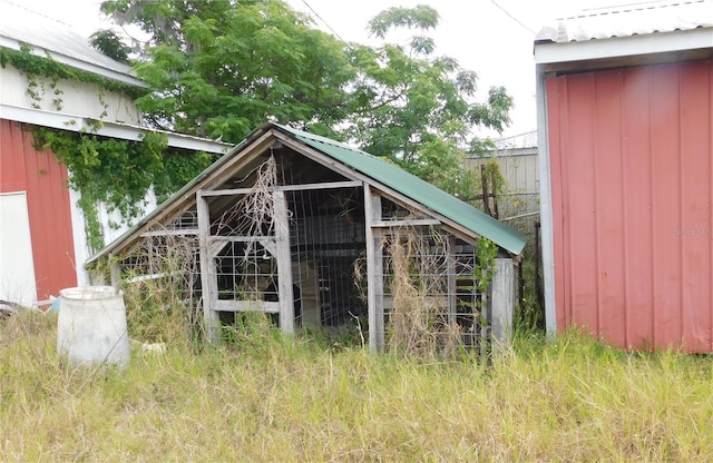 view of poultry coop