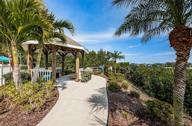 view of home's community featuring a gazebo
