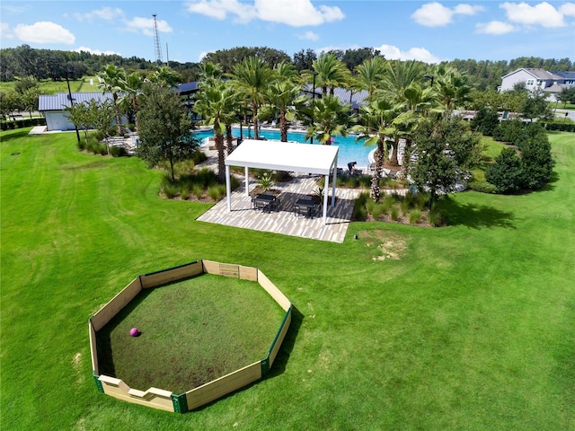 2432 Hearth Dr, Odessa, FL 33556 - bird's eye view of a pool area