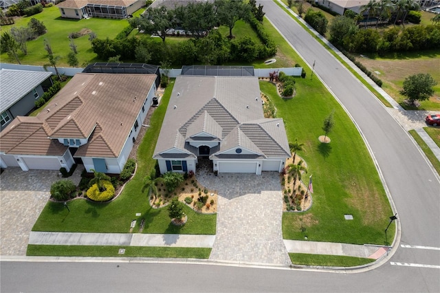 aerial view of residential area