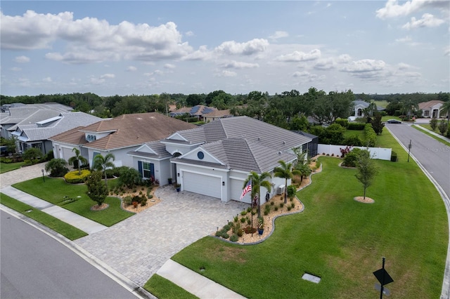 aerial view of residential area
