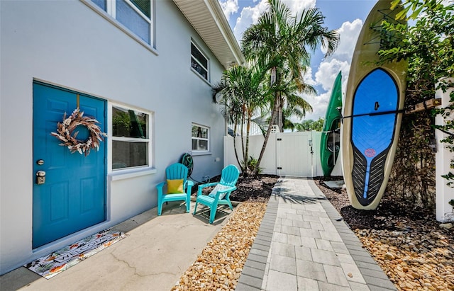 exterior space featuring a gate and fence