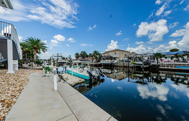 2186 Edythe Dr Unit 11, Dunedin, FL 34698 - dock area with a water view and boat lift