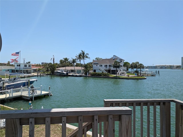 5930 Bahama Way N, St Pete Beach, FL 33706 - water view featuring a boat dock