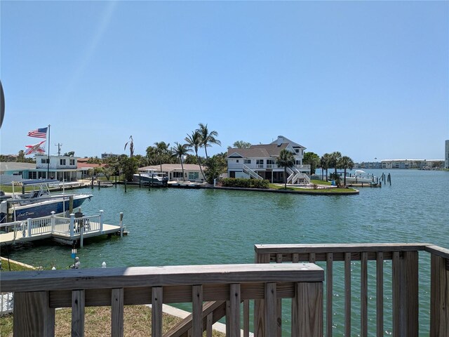 5930 Bahama Way N, St Pete Beach, FL 33706 - water view featuring a dock