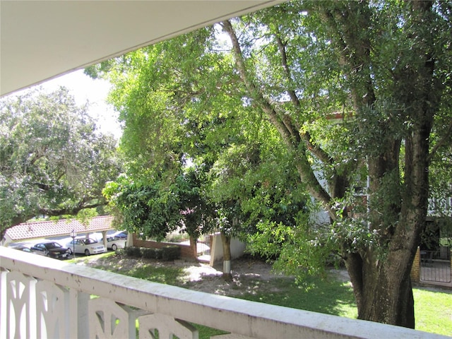 view of balcony
