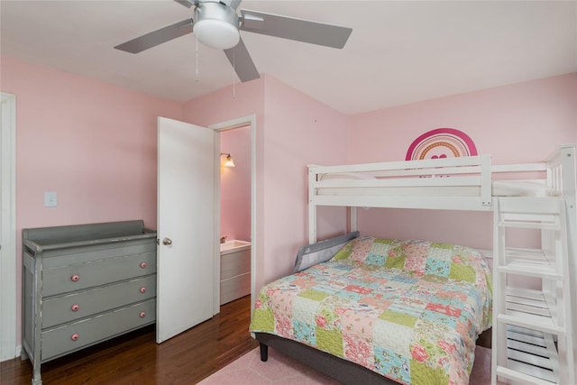 1310 Hilton Pl, Tampa, FL 33604 - bedroom with a ceiling fan and wood finished floors