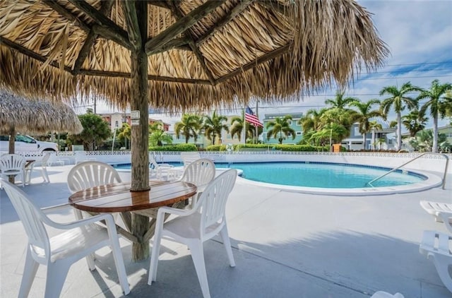 pool featuring a patio