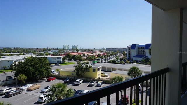 balcony with a city view