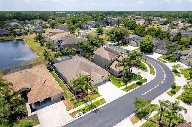 3300 Stonegate Falls Dr, Land O Lakes, FL 34638 - aerial perspective of suburban area featuring a nearby body of water