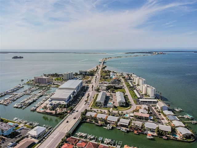 view of urban area featuring a large body of water