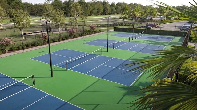 view of sport court with fence and community basketball court