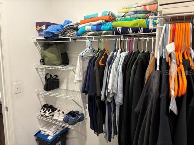 view of walk in closet