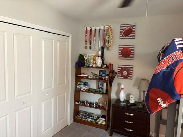 bedroom with a closet