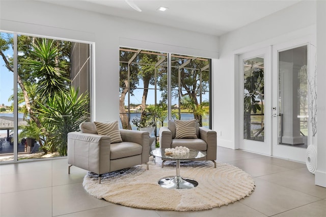 5500 W Lake Butler Rd, Windermere, FL 34786 - sunroom featuring tile patterned flooring and french doors