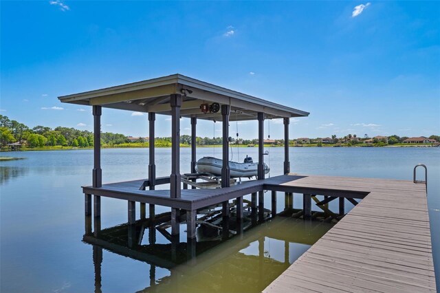 5500 W Lake Butler Rd, Windermere, FL 34786 - dock area with boat lift and a water view