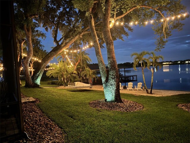 5500 W Lake Butler Rd, Windermere, FL 34786 - view of green lawn with a water view
