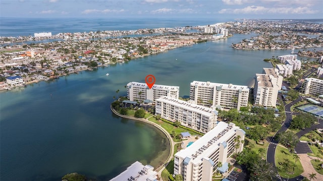 view of urban area with a nearby body of water