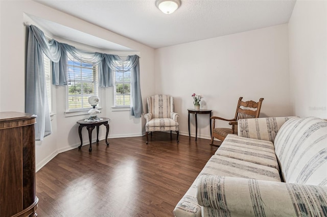1202 Williams Rd, Plant City, FL 33565 - living area featuring dark wood-style flooring and baseboards
