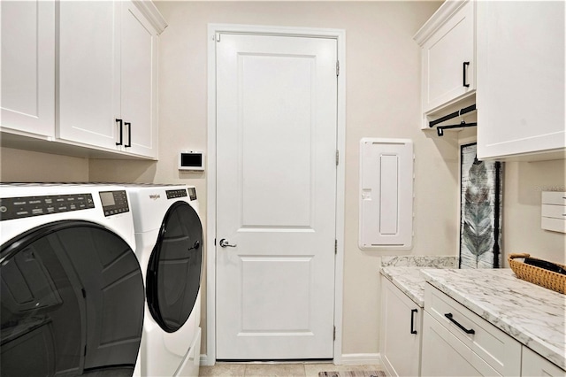 10418 Spring Tide Way, Parrish, FL 34219 - washroom with cabinet space, washing machine and dryer, and baseboards