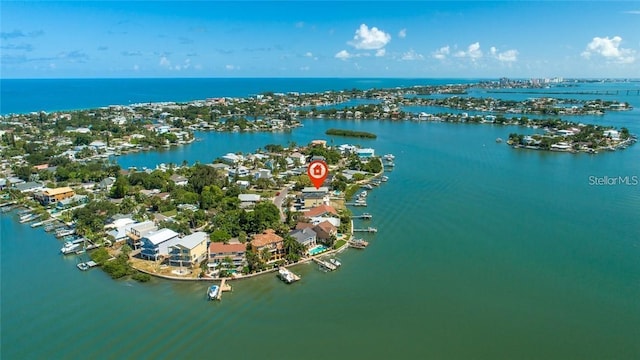 bird's eye view of a large body of water