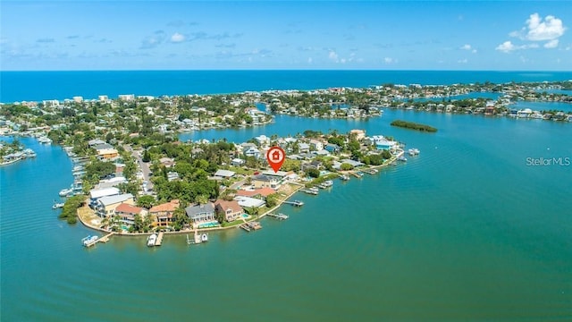 drone / aerial view of a large body of water