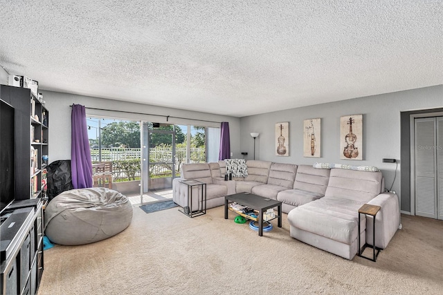 200 Country Club Dr Unit 403, Largo, FL 33771 - living room with carpet floors and a textured ceiling
