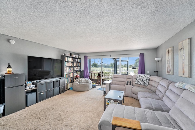 200 Country Club Dr Unit 403, Largo, FL 33771 - living room with carpet floors and a textured ceiling