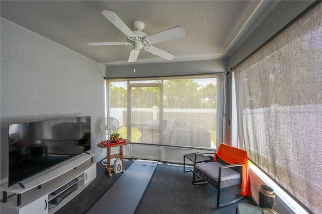 305 St Georges Cir, Eagle Lake, FL 33839 - sunroom with a ceiling fan