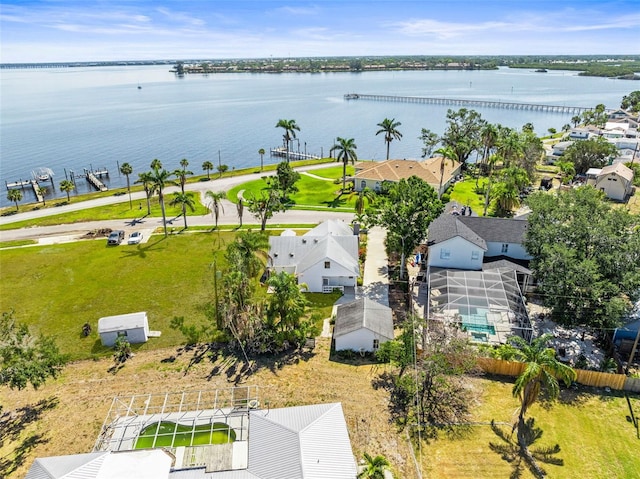 308 Chauncey Ave, Bradenton, FL 34208 - drone / aerial view with a water view