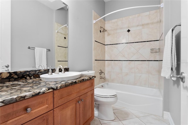 19815 Sea Rider Way, Lutz, FL 33559 - full bathroom featuring tile patterned flooring, shower / washtub combination, toilet, and vanity