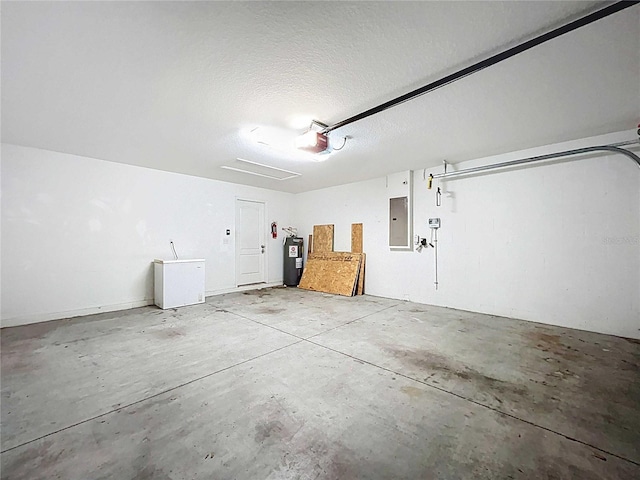 7504 Turtle View Dr, Ruskin, FL 33573 - garage with electric panel, a garage door opener, and water heater