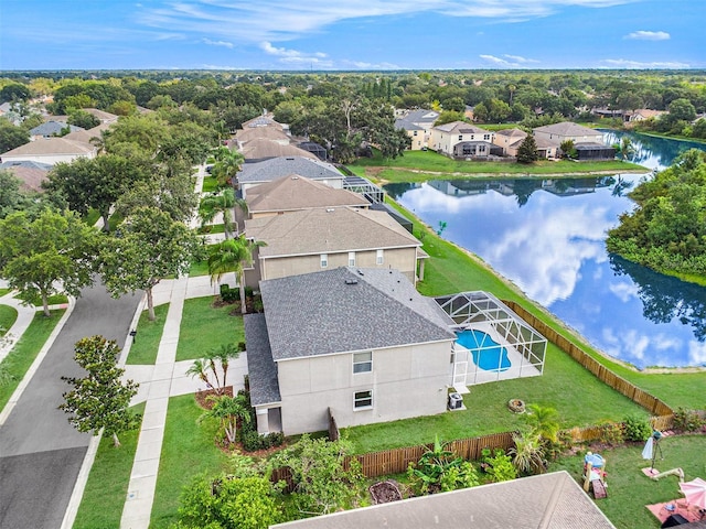 5804 Butterfield St, Riverview, FL 33578 - aerial view of residential area featuring a nearby body of water and a pool area