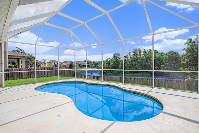 5804 Butterfield St, Riverview, FL 33578 - view of swimming pool with a fenced backyard, a patio area, and a lanai